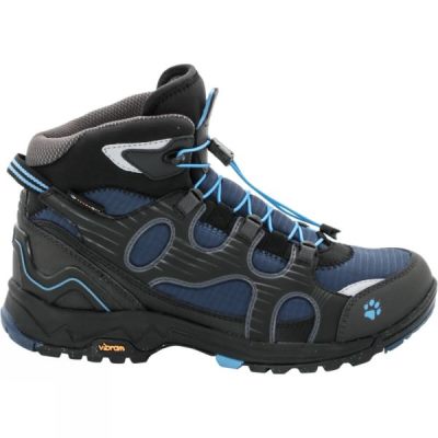 Botas Jack Wolfskin Crosswind WT Texapore Mid Mujer - Negras / Azules Claro - Chile CJR278563